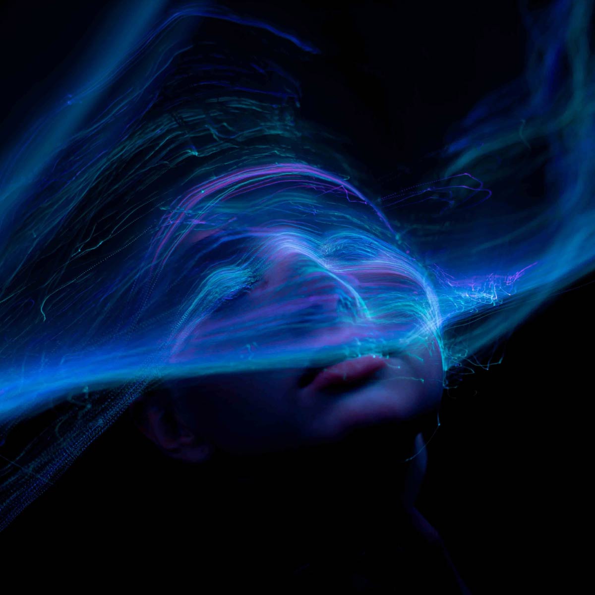 Blaues Deko-Bild